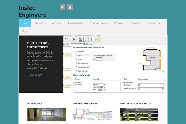 inslec.com site used Executive Pro Theme