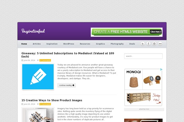 Reinform theme site design template sample