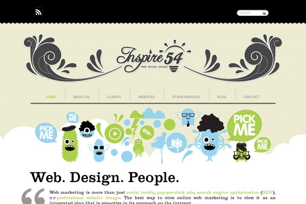 Inspire theme site design template sample