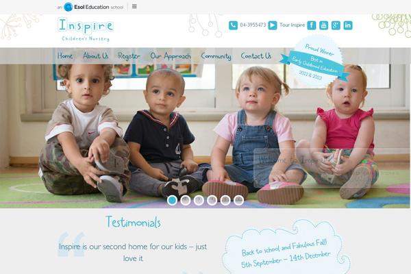 Inspire theme site design template sample