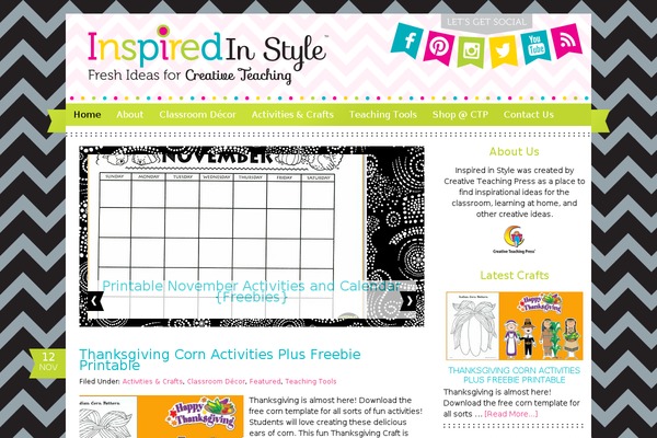 Inspired theme site design template sample