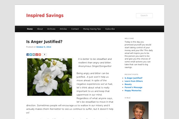 inspiredsavings.com site used Twenty Eleven