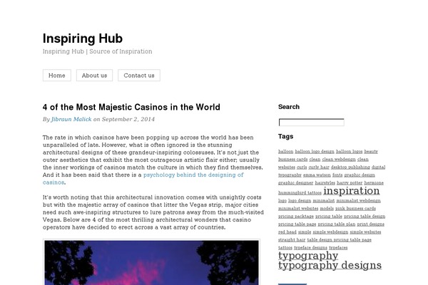 Hybrid theme site design template sample
