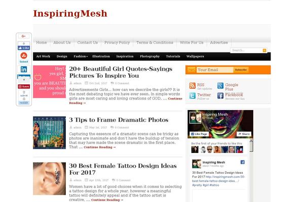 Resizable theme site design template sample
