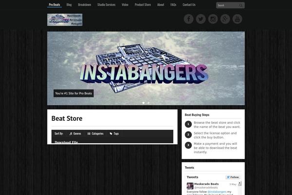 instabangers.com site used Musicmaker