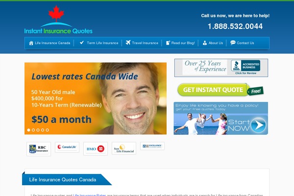 instantinsurancequotes.ca site used Namesplus