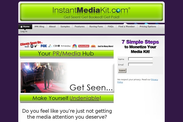 instantmediakit.biz site used Mystique Extend