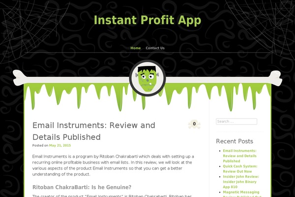 Monster theme site design template sample
