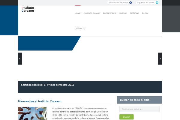 institutocoreano.cl site used My College