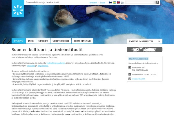 instituutit.fi site used Skti2020
