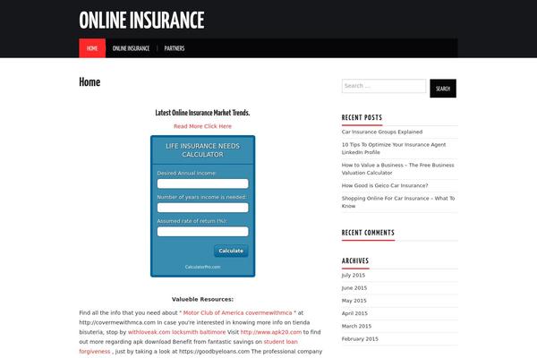 Site using Calcs plugin
