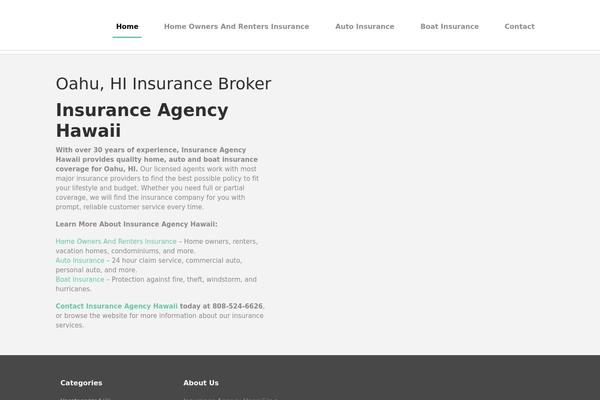 insuranceagencyhawaii.com site used Sensica