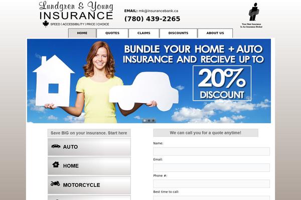 Insurance theme site design template sample