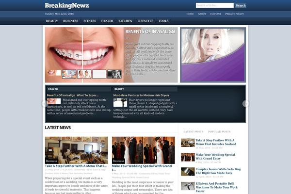 Breakingnewz theme site design template sample