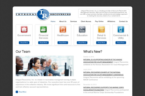 Integral theme site design template sample