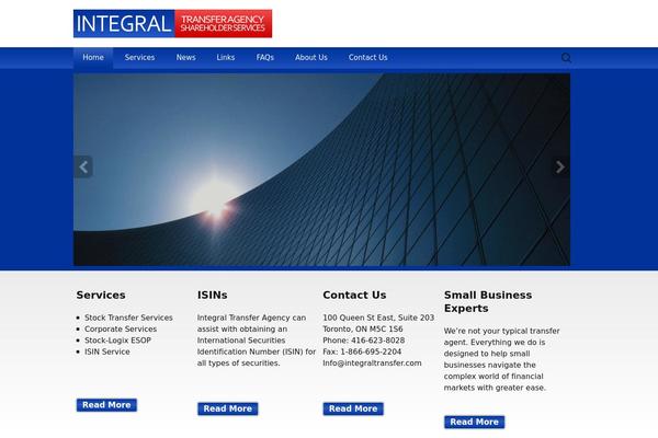 Integral theme site design template sample