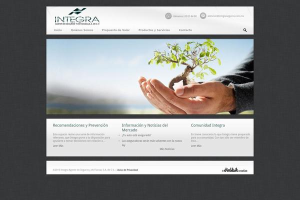 Integra theme site design template sample