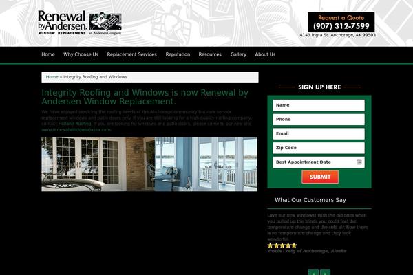 integrityalaska.com site used Renewalwindowsalaska