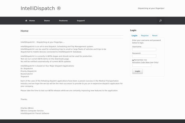 Vantage theme site design template sample