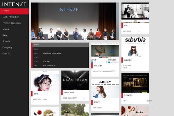Intense theme site design template sample