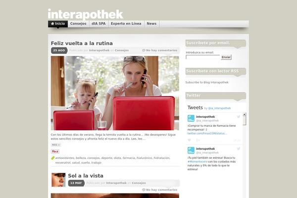 Blog theme site design template sample