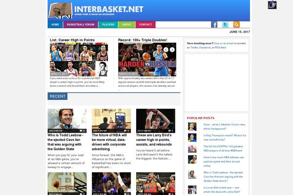 Tribune theme site design template sample
