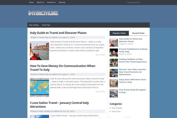 JustBlue theme site design template sample
