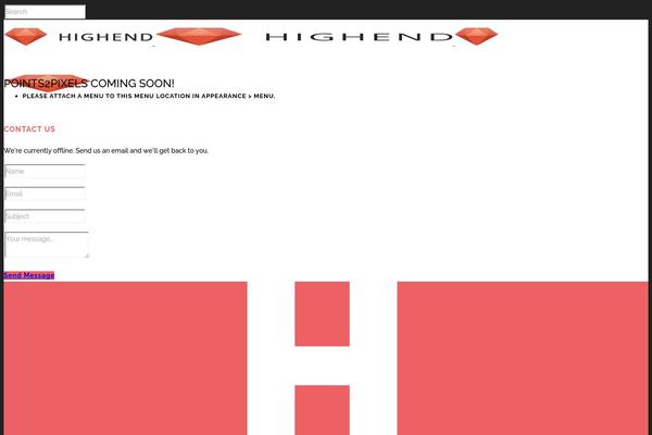 Highend Child theme site design template sample