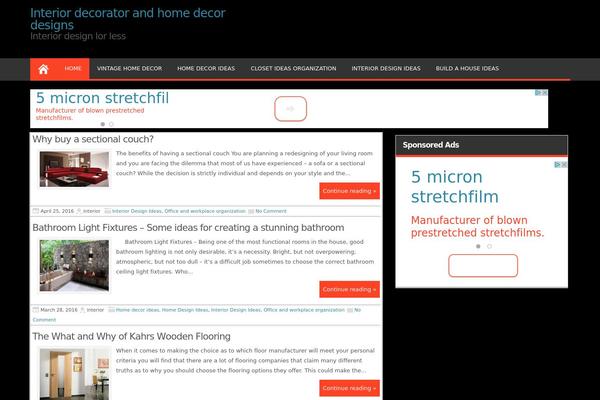 Magazine Style theme site design template sample