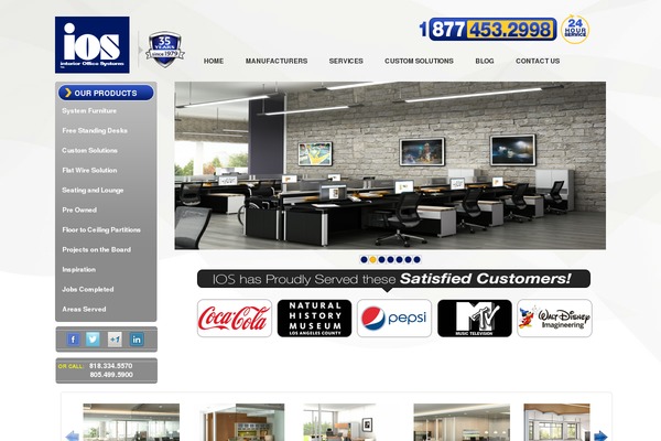 interiorofficesystems.com site used Ios