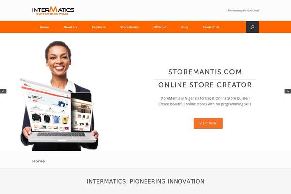 Vantage theme site design template sample