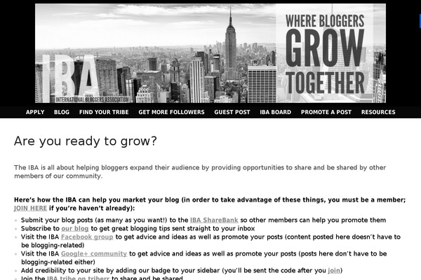 internationalbloggersassociation.com site used Iba