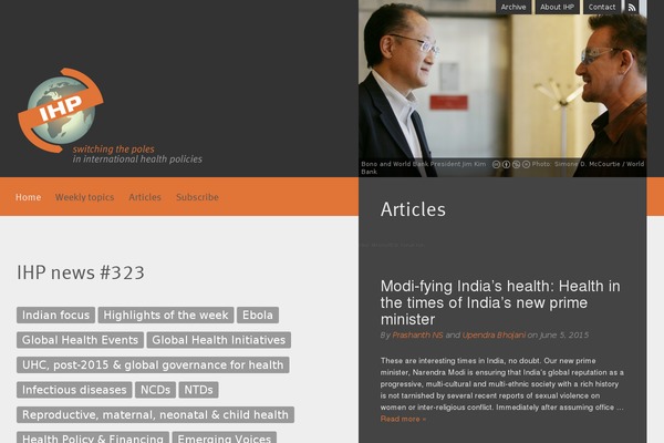 Roots theme site design template sample
