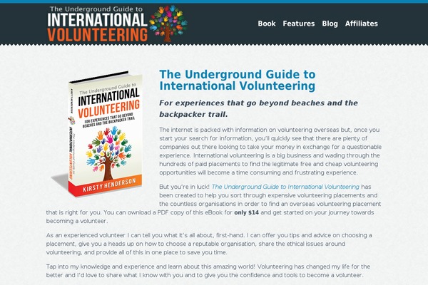 internationalvolunteeringguide.com site used Ebookie-wp-1.2
