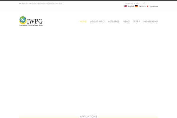 internationalwomenspeacegroup.org site used Twentyseventeen_child