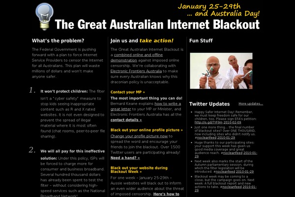 internetblackout.com.au site used Blackout