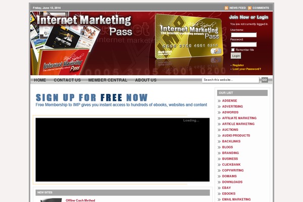 internetmarketingpass.com site used Forte