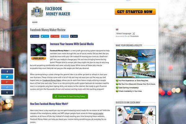 Leaf theme site design template sample