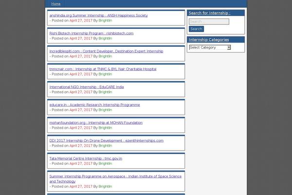 internship.net.in site used Frontier Child