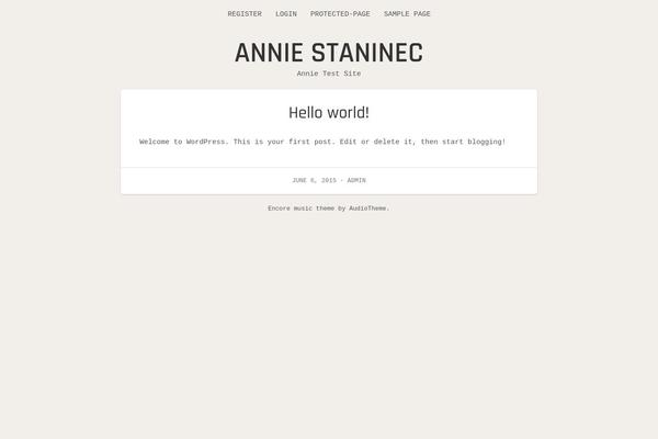 Encore theme site design template sample