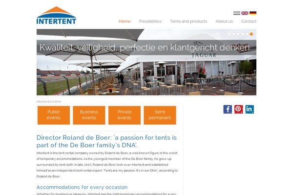 intertent.nl site used Intertent