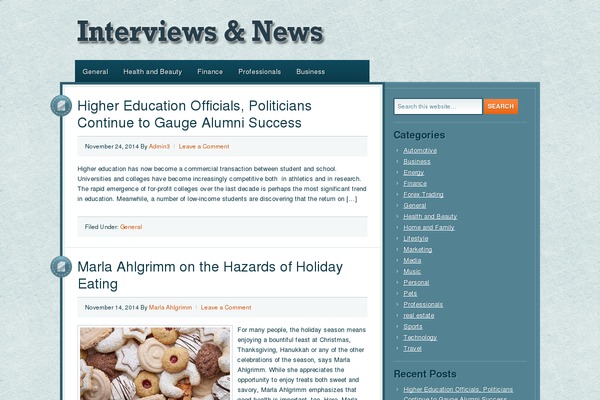 Tapestry theme site design template sample