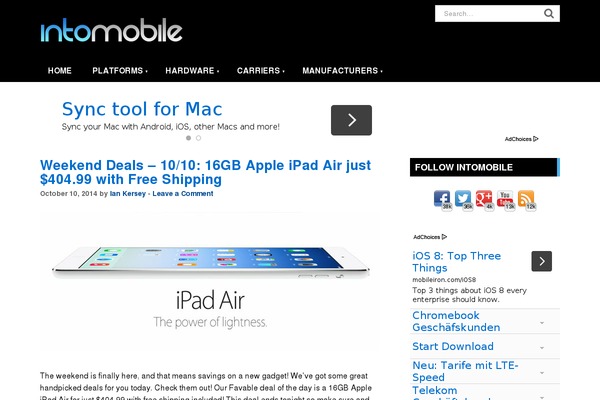 intomobile.com site used Tailor-made