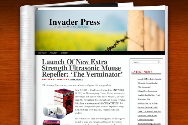 Fresh Ink Magazine theme site design template sample