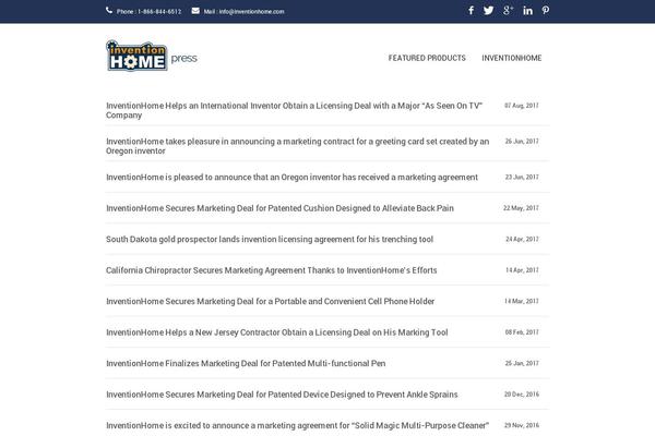 Invention theme site design template sample