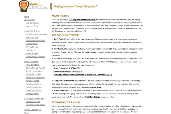 inventorfraud.com site used Divi-child-divi-child