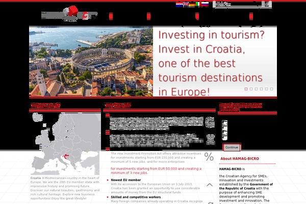 investcroatia.hr site used Hamag