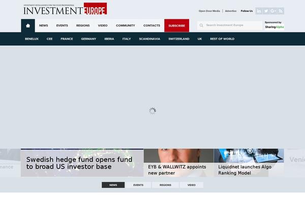 Investment website example screenshot
