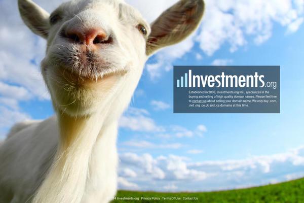 investments.org site used Goat