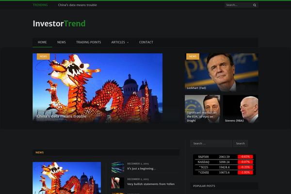 Site using Stock Ticker plugin